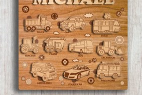 Σετ των 2 Intra απο ξύλο plywood 3mm-4mm πάχος - Προσαρμοσμένο παιδικό παζλ, πρότυπο κοπής σε στρώσεις Δίασταση 11x12 cm INTRAFABR-86442524