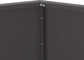 vidaXL Γλάστρα Μαύρο 75 x 75 x 60 εκ Ατσάλι