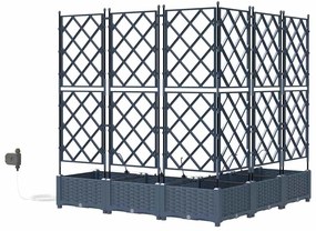 vidaXL Ζαρντινιέρες κήπου Γκρι 120 x 120 x 126 cm Ατσάλι