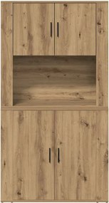 vidaXL Highboard Artisan Oak 80 x 33 x 150 εκ Επεξεργασμένο ξύλο