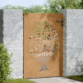 vidaXL Πύλη Κήπου 85 x 150 cm Ατσάλι με Επικάλυψη Πούδρας Κλειδώσιμο