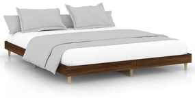 vidaXL Πλαίσιο Κρεβατιού Χωρ. Στρώμα Καφέ Δρυς 120x200εκ. Επ. Ξύλο