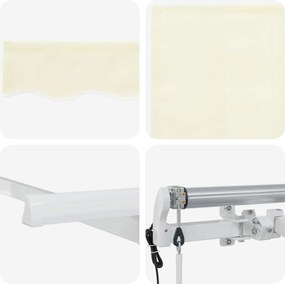 vidaXL Σκηνίτσα Αναδιπλούμενη Κρεμ 400 x 200 cm
