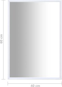 vidaXL Καθρέφτης Λευκός 60 x 40 εκ.