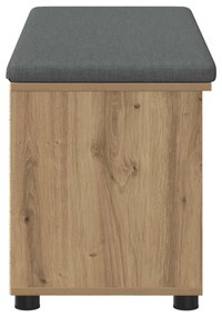 vidaXL Παγκάκι Χαλωρίου με μαξιλάρι Τεχνίτικη Δρυς 100 x 38 x 46 εκ