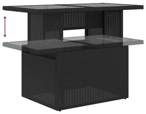 vidaXL Σετ Καναπέ Κήπου με μαξιλάρι 6 pcs Μαύρο Πολυ ράταν