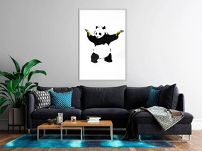 Αφίσα - Banksy: Panda With Guns - 30x45 - Μαύρο - Με πασπαρτού