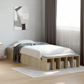 vidaXL Πλαίσιο Κρεβατιού Sonoma Δρυς 100x200 εκ. Επεξεργασμένο Ξύλο