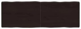 vidaXL Επιφ Τραπεζιού Αν Καφέ 120x40x(2-4)εκ.Ακατέργ. Μασίφ Ξύλο Δρυός