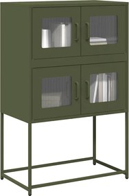 vidaXL Highboard Ελαιοπράσινο 68x39x107 cm Ατσάλι