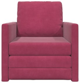 vidaXL Sofa Κρεβάτι 2 σε 1  Κρασιού Κόκκινο 74x77x81 εκ. Βαμβακερό