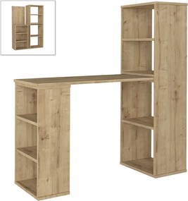 Γραφείο εργασίας πολυμορφικό Last Megapap χρώμα sapphire oak 119x44,7x123εκ.