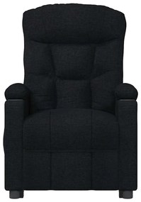 vidaXL Πολυθρόνα Μασάζ με Ανύψωση Μαύρη Υφασμάτινη