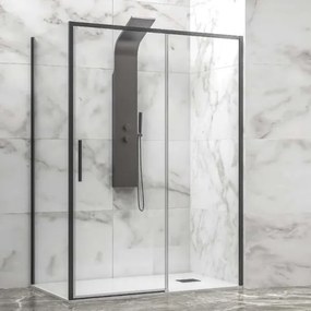 Karag Lea 400 Nero Nano Καμπίνα Συρόμενη Μαύρη Διάφανη (97-100 cm)