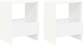 vidaXL Ράφι Περιοδικών 2 pcs Λευκό 35 x 30 x 45 εκ.