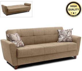 Καναπές - Κρεβάτι Με Αποθηκευτικό Χώρο Jason 0096293 216x85x91cm Beige-Light Brown