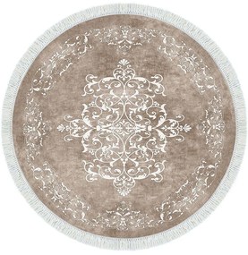 Χαλί ALN400616BJ17 Beige-White Conceptum Hypnose 100X100cm Round