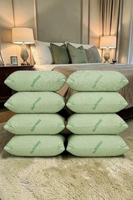 Stewehome Σετ 8 Ορθοπεδικά Μαξιλάρια Bamboo Πολύ Άνετα Μαλακά Πράσινα 50x70 cm