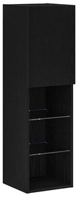 vidaXL Ντουλάπι TV Μαύρο 30.5 x 30 x 102 εκ Επεξεργασμένο ξύλο