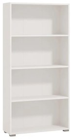 Bookcase Tomar 4 White 70x24.5x142 cm