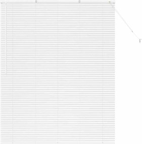 vidaXL Βενετσιάνικες Ρόδες Λευκό 175 x 140 εκ. Αλουμίνιο