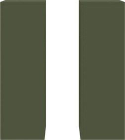 vidaXL Βάση φυτών 2 pcs Λαδί 24 x 24 x 75 εκ. Ατσάλι