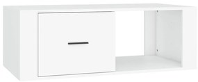 Τραπεζάκι Σαλονιού Λευκό 100 x 50,5 x 35 εκ. Επεξεργασμένο Ξύλο - Λευκό