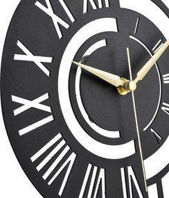 Διακοσμητικό Ρολόι Μαύρο RUOTA 25x1,5x23