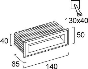 Απλίκα LED Εξωτερικού Χώρου Χωνευτή Viokef Flik Anthracite 4308701
