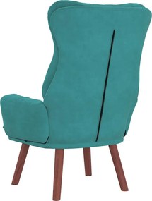 vidaXL Πολυθρόνα Τιρκουάζ 69 x 74 x 93 εκ. Βελούδο