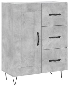 vidaXL Ντουλάπι Γκρι Σκυροδέματος 69,5x34x90 εκ. Επεξεργασμένο Ξύλο
