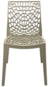Καρέκλα στοιβαζόμενη Hush pakoworld pp σε cappuccino απόχρωση 50x57x81εκ (1 τεμάχια)