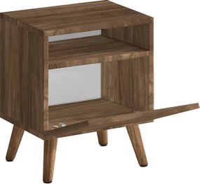 Κομοδίνο Sole Megapap χρώμα καρυδί 40x30x47,6εκ.