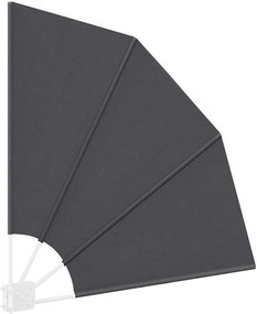 vidaXL Αδιάφανο σκίαστρο μπαλκονιού 115 x 115 εκ Πολυεστέρας Μαύρο