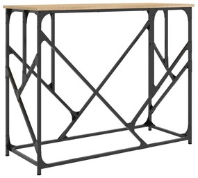 Τραπέζι Κονσόλα Sonoma Δρυς 100x40x80 εκ. Επεξεργασμένο Ξύλο - Καφέ