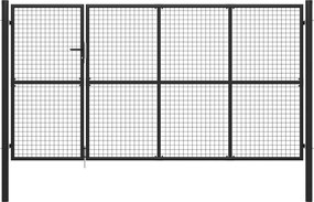 vidaXL Πόρτα Κήπου Ανθρακί 350x175 εκ. από Ατσάλι