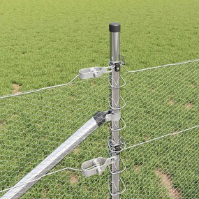 vidaXL Εξαγωνική Φράχτη με Στύλο 10 x 0,4 m Γαλβανισμένος Χάλυβας