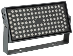 GloboStar FLOOD-ZANA 90558 Προβολέας Wall Washer για Φωτισμό Κτιρίων LED 100W 9000lm 30° DC 24V Αδιάβροχο IP65 Μ45.5 x Π28 x Υ10cm Θερμό Λευκό 2700K - Γκρι Ανθρακί - 3 Years Warranty - 90558