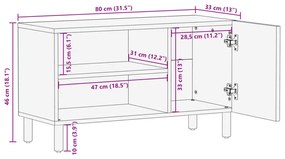 ΈΠΙΠΛΟ ΤΗΛΕΟΡΑΣΗΣ ΜΑΥΡΟ 80 X 33 X 46 ΕΚ. ΑΠΟ ΕΠΕΞΕΡΓΑΣΜΕΝΟ ΞΥΛΟ 4017663