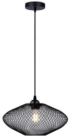 Φωτιστικό Οροφής Electra 4251500 Φ300 E27 Black Viokef Μέταλλο