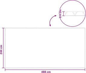 vidaXL Ηλιακή Κάλυψη Πισίνας Βαρέως Τύπου 488 x 244 εκ 200 μμ