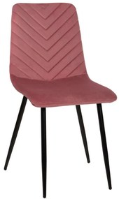 Καρέκλα Latrell HM8587.02 43x54x88cm Με Μαύρα Μεταλλικά Πόδια Βελούδο Rotten Apple Velvet, Metal