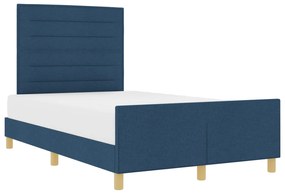 vidaXL Κρεβάτι από ύφασμα  Μπλε 140x200 εκ.