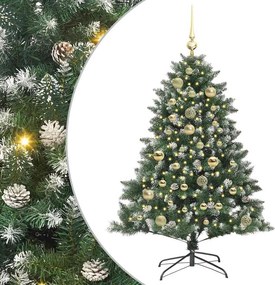 vidaXL Τεχνητό Χριστουγεννιάτικο Δέντρο με 150 LED Πράσινο 120 cm