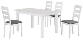 Τραπεζαρία Σετ Miller 5Τμχ White Ε781,2S 120+30x80x74 Four Seater