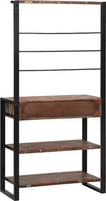 vidaXL Ράφι κουζίνας Πολύχρωμο και Μαύρο 80 x 40 x 160 cm