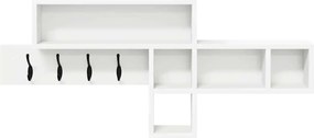 vidaXL Τοίχου Κρεμάστρα Επιτοίχιο Λευκό 100 x 12 x 43,5 εκ