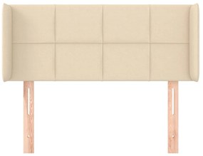 vidaXL Κεφαλάρι με Πτερύγια Κρεμ 93x16x78/88 εκ. Υφασμάτινο