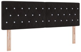 vidaXL Κρεβάτι Box Spring με Στρώμα  Μαύρο 160x200 εκ. Βελούδο