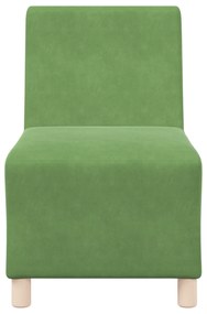 vidaXL Καναπέδες 3 pcs Ανοιχτό πράσινο 55 x 74 x 82 εκ. Βελούδο